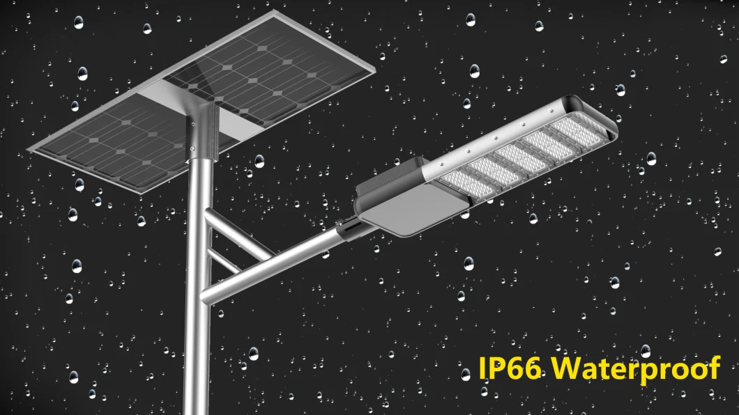 Outdoor All in Two IP66 80W 100W Waterproof Dusk to Dawn Solar Panel PV Energy Powered Flood Outdoor CCTV LED Road/Garden/Street Light with Lithium Battery