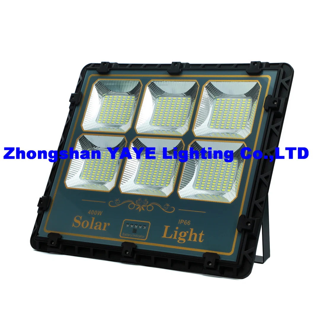 Yaye Hot Sell 150W Solar LED Floodlight Factory CE 400W/300W/200W/150W/100W/50W Remote Control Aluminum Outdoor Waterproof IP66 3 Years Warranty 1000PCS Stock