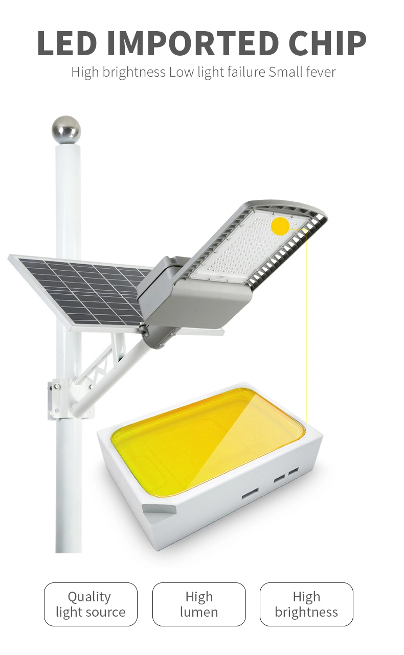 IP65 New Design Super Bright Solar Lamp Outdoor All in Two 60W 120W LED Solar Street Light