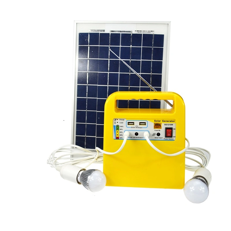 Solar Energy Power System Home LED Lighting Kits with Mini Solar Panel System and USB Mobile Phone Charging