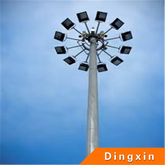 15m、20m、25m、30m、35mポール街灯、400-1000Wナトリウムランプ付き